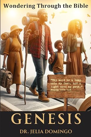 Family walking on a giant Bible